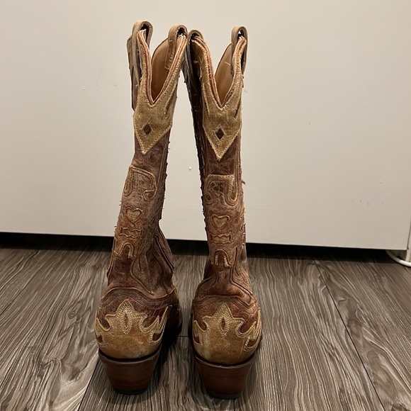 Corral Womens Shoes Corral Crackle Distressed Antique Saddle Boot. Size 7M - Picture 5 of 9